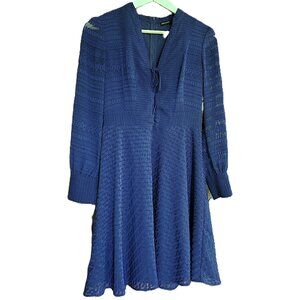 Lace-Up V-Neck Dress